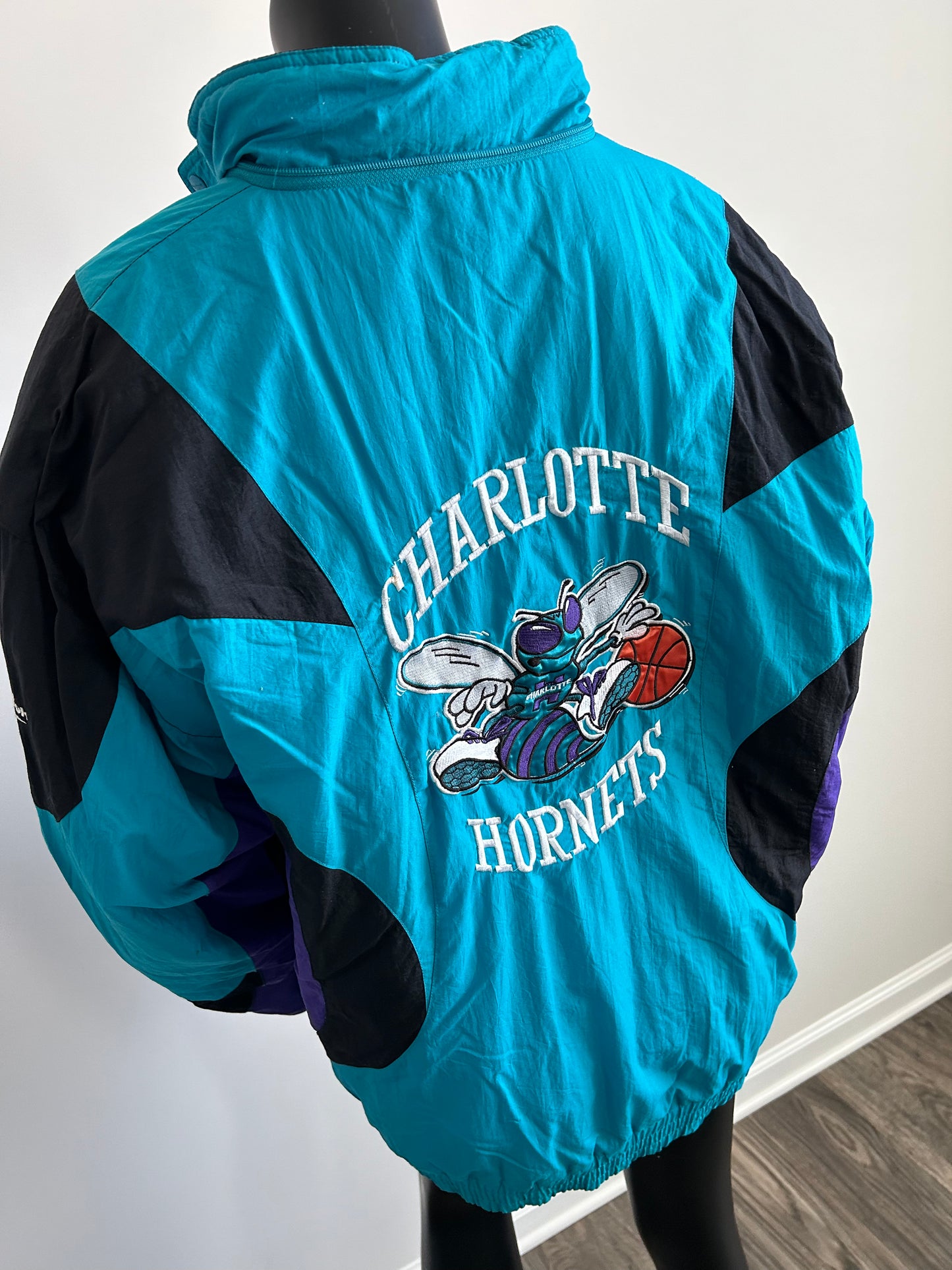 Vintage Charlotte Hornets Puff Coat